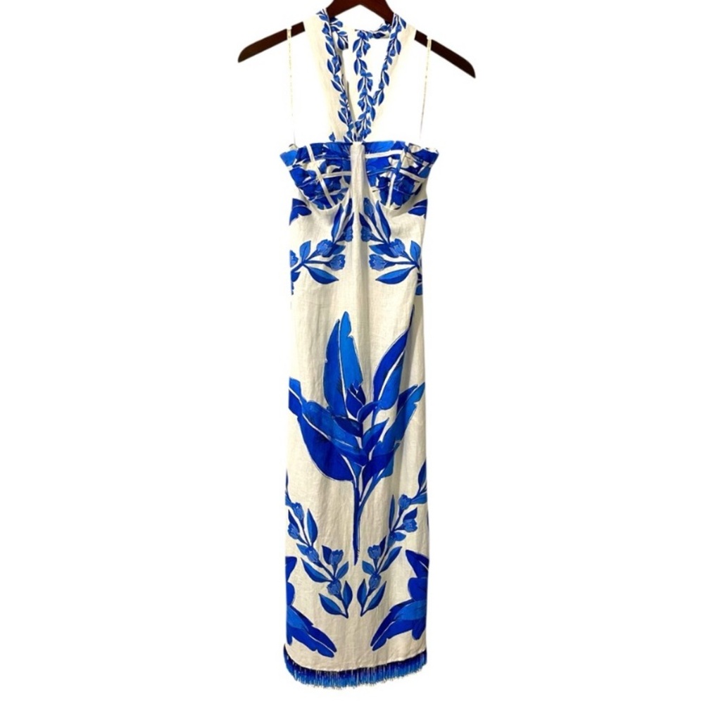 NWT FARM Rio Blue Yard Maxi Dress Size S - Picture 5 of 11